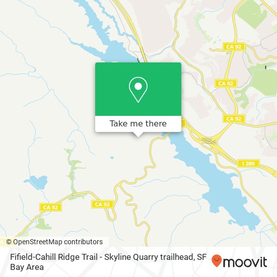 Fifield-Cahill Ridge Trail - Skyline Quarry trailhead map