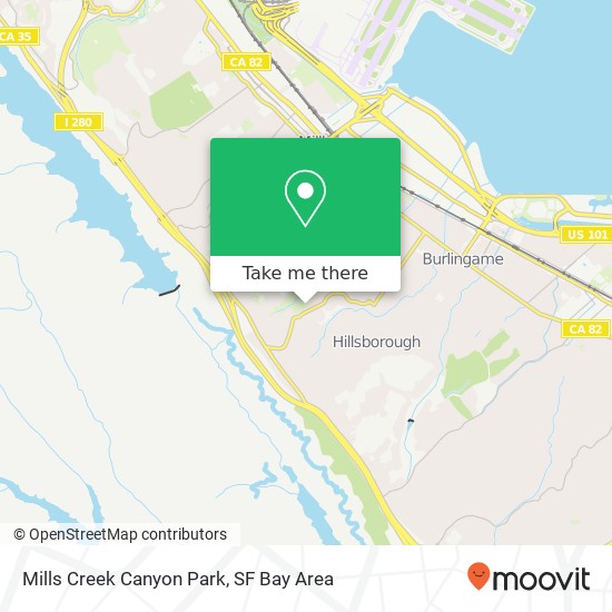 Mills Creek Canyon Park map