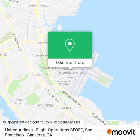 United Airlines - Flight Operations SFOFO map