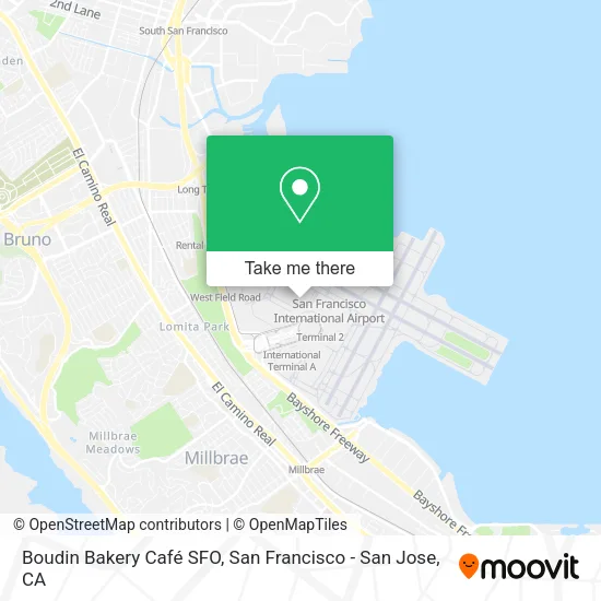 Boudin Bakery Café SFO map