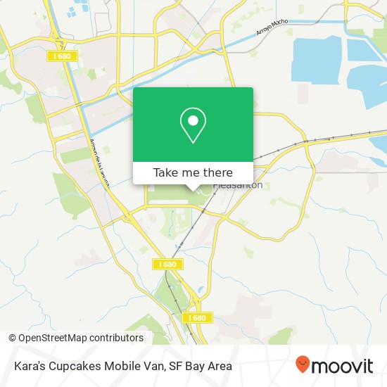Kara's Cupcakes Mobile Van map