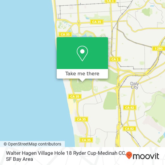 Walter Hagen Village Hole 18 Ryder Cup-Medinah CC map