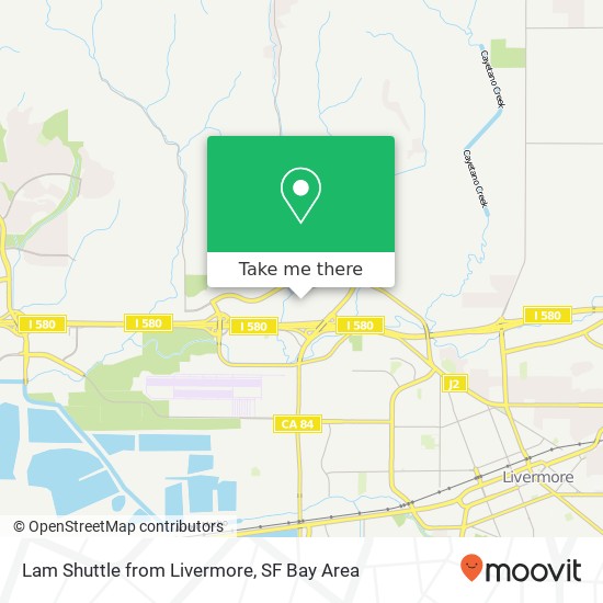 Lam Shuttle from Livermore map