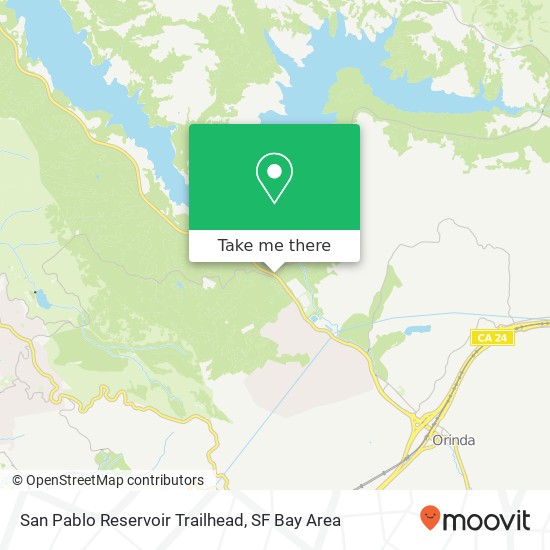 San Pablo Reservoir  Trailhead map