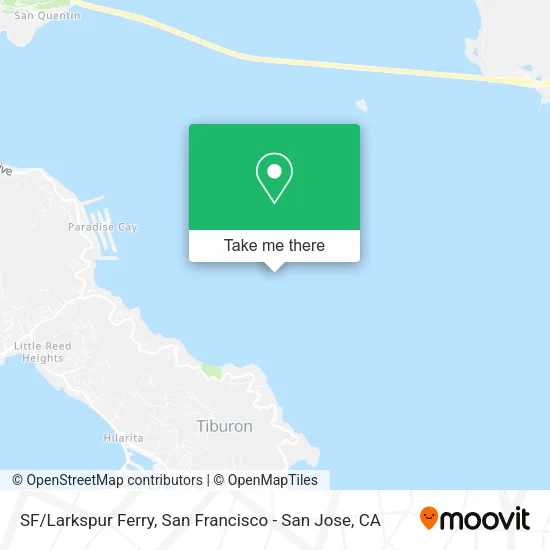SF/Larkspur Ferry map