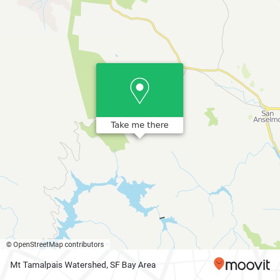 Mt Tamalpais Watershed map