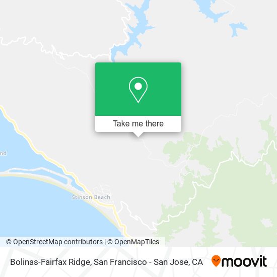 Bolinas-Fairfax Ridge map