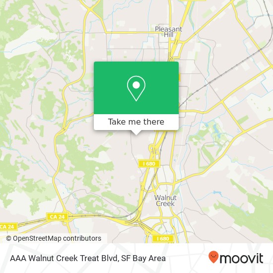 Mapa de AAA Walnut Creek Treat Blvd