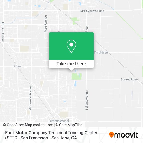 Mapa de Ford Motor Company Technical Training Center (SFTC)