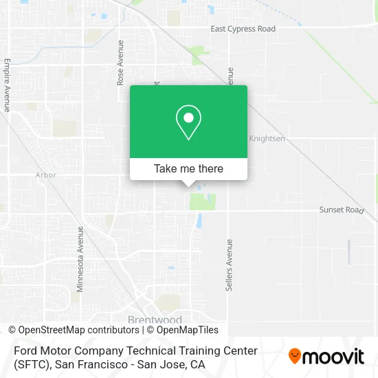 Mapa de Ford Motor Company Technical Training Center (SFTC)