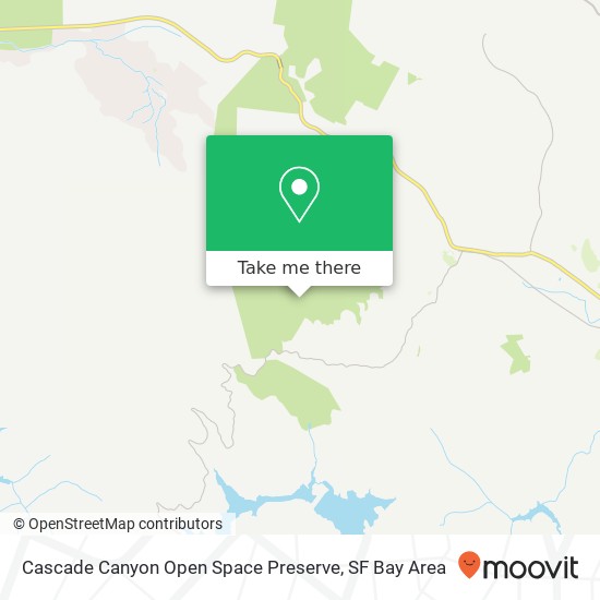 Cascade Canyon Open Space Preserve map