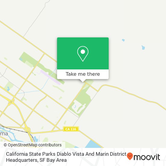 Mapa de California State Parks Diablo Vista And Marin District Headquarters