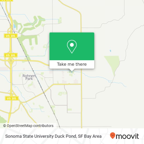 Sonoma State University Duck Pond map