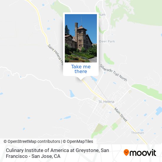 Culinary Institute of America at Greystone map
