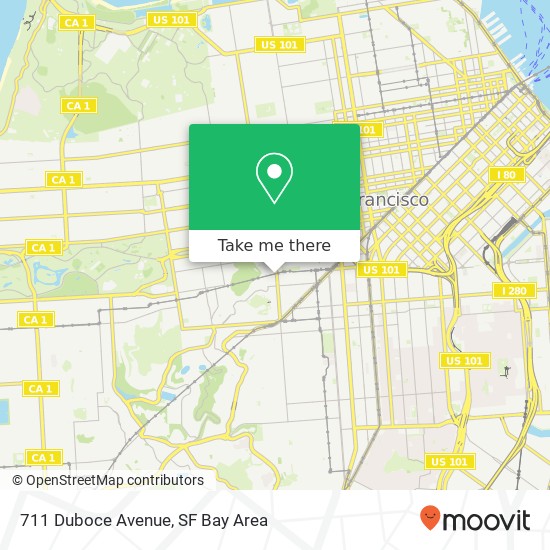 Mapa de 711 Duboce Avenue