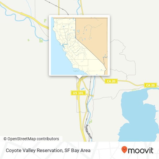 Mapa de Coyote Valley Reservation