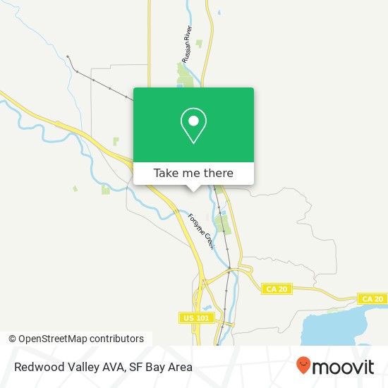 Mapa de Redwood Valley AVA