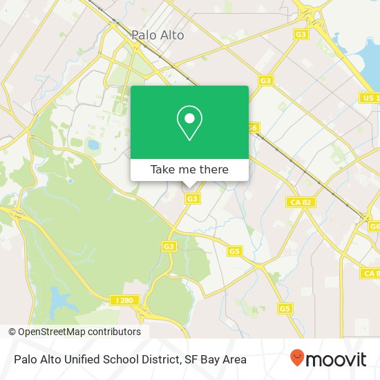 Mapa de Palo Alto Unified School District