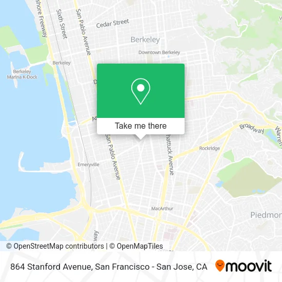 Mapa de 864 Stanford Avenue