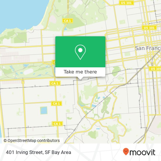 Mapa de 401 Irving Street