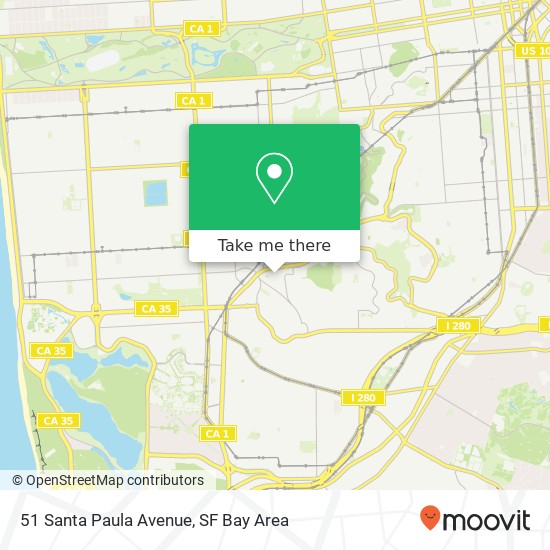 51 Santa Paula Avenue map