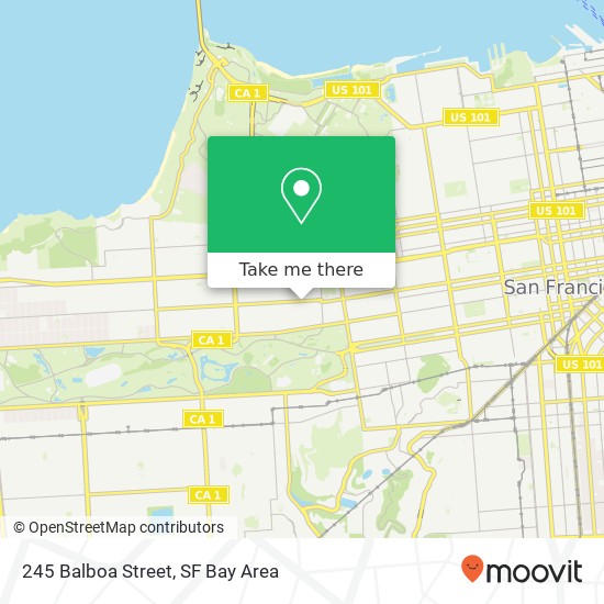 Mapa de 245 Balboa Street