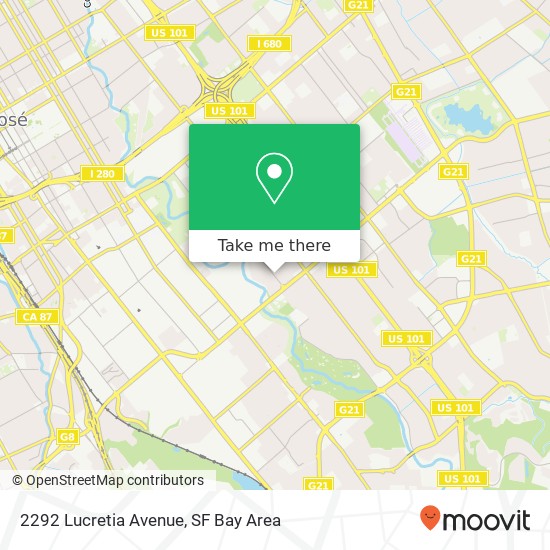 Mapa de 2292 Lucretia Avenue