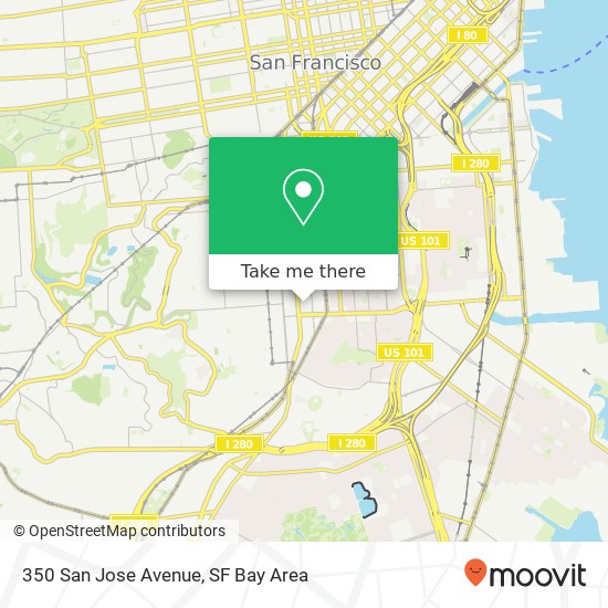 350 San Jose Avenue map