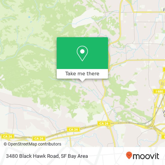 Mapa de 3480 Black Hawk Road