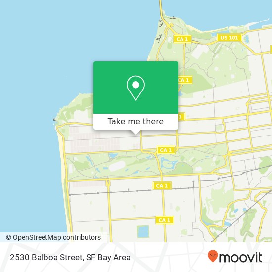 Mapa de 2530 Balboa Street