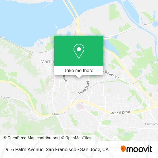 916 Palm Avenue map