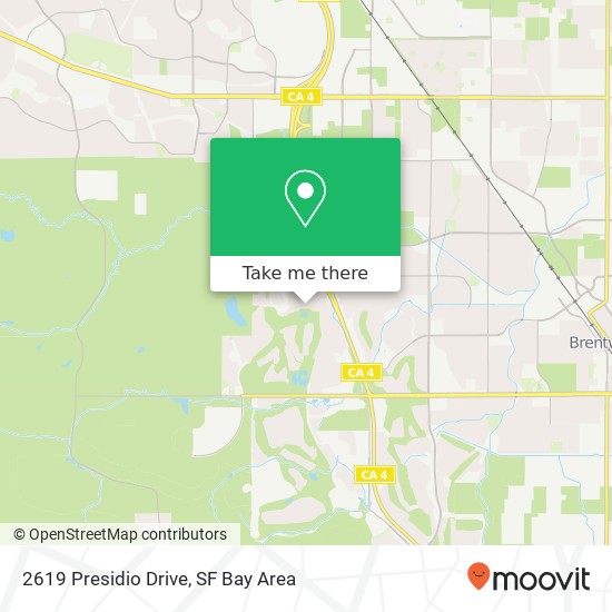 Mapa de 2619 Presidio Drive
