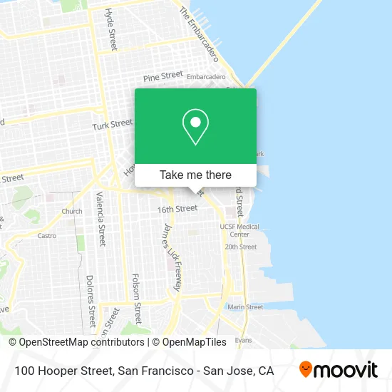 Mapa de 100 Hooper Street