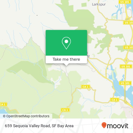 Mapa de 659 Sequoia Valley Road