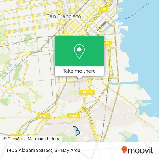 Mapa de 1405 Alabama Street