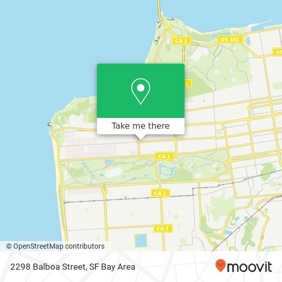 Mapa de 2298 Balboa Street