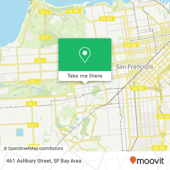 Mapa de 461 Ashbury Street