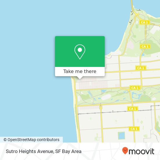 Mapa de Sutro Heights Avenue