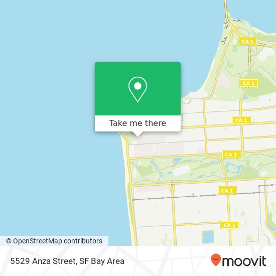 5529 Anza Street map