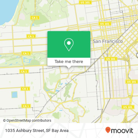 Mapa de 1035 Ashbury Street