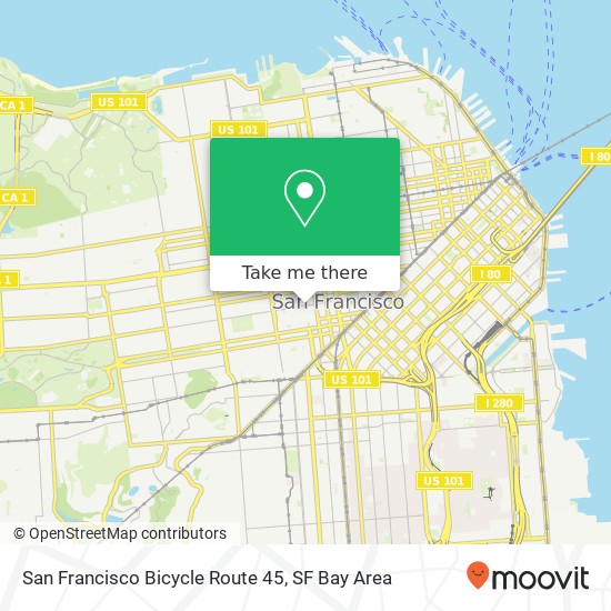 Mapa de San Francisco Bicycle Route 45