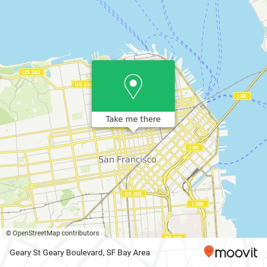 Mapa de Geary St Geary Boulevard
