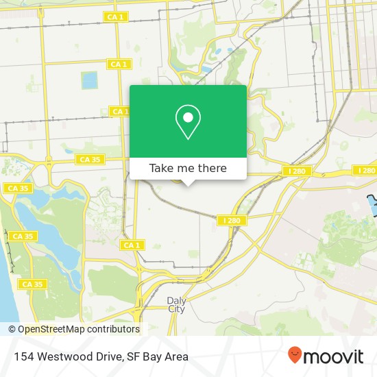 Mapa de 154 Westwood Drive