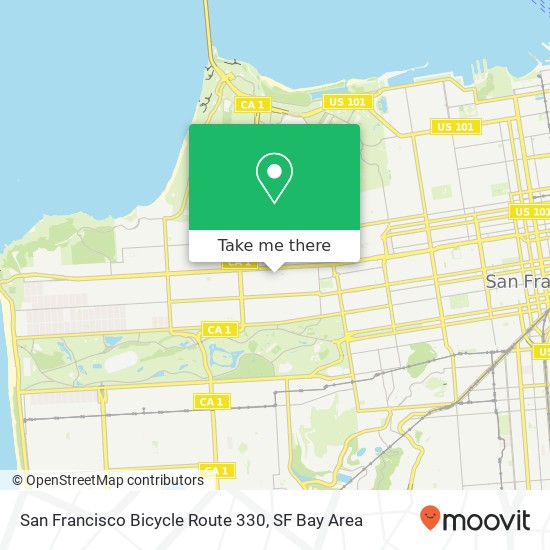 Mapa de San Francisco Bicycle Route 330
