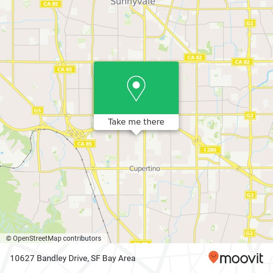 Mapa de 10627 Bandley Drive