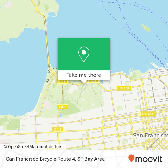 San Francisco Bicycle Route 4 map