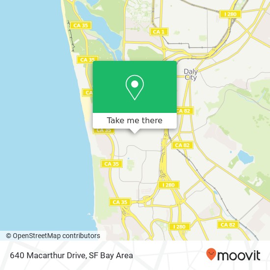 Mapa de 640 Macarthur Drive
