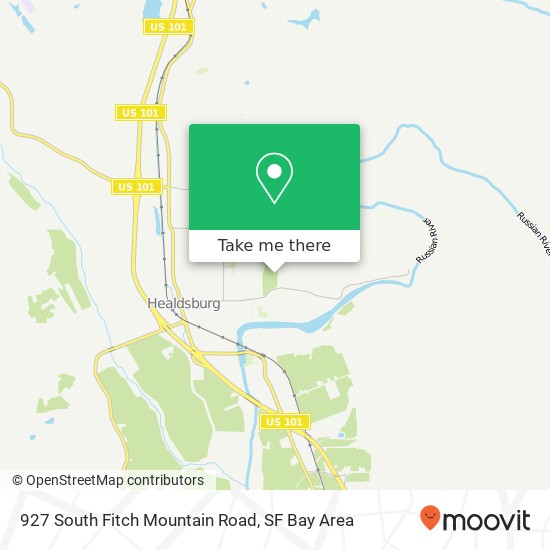 Mapa de 927 South Fitch Mountain Road