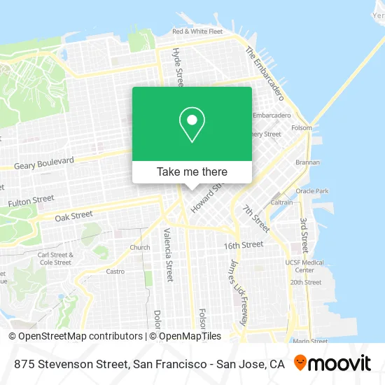 Mapa de 875 Stevenson Street