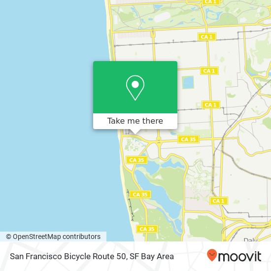 Mapa de San Francisco Bicycle Route 50